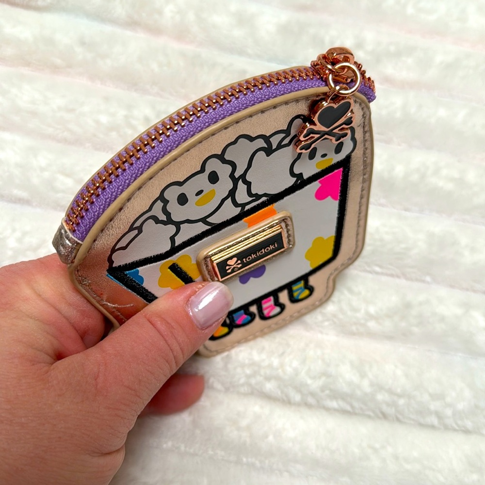 Tokidoki Popcorn 🍿 Kitty Coin Purse with zipper top - Picture 5 of 8